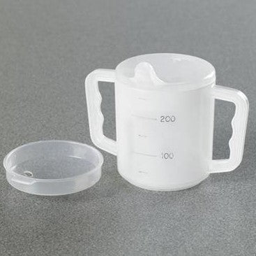 Homecraft Two Handled Mug, 270ml, Pair, with Spout and Splash Lids